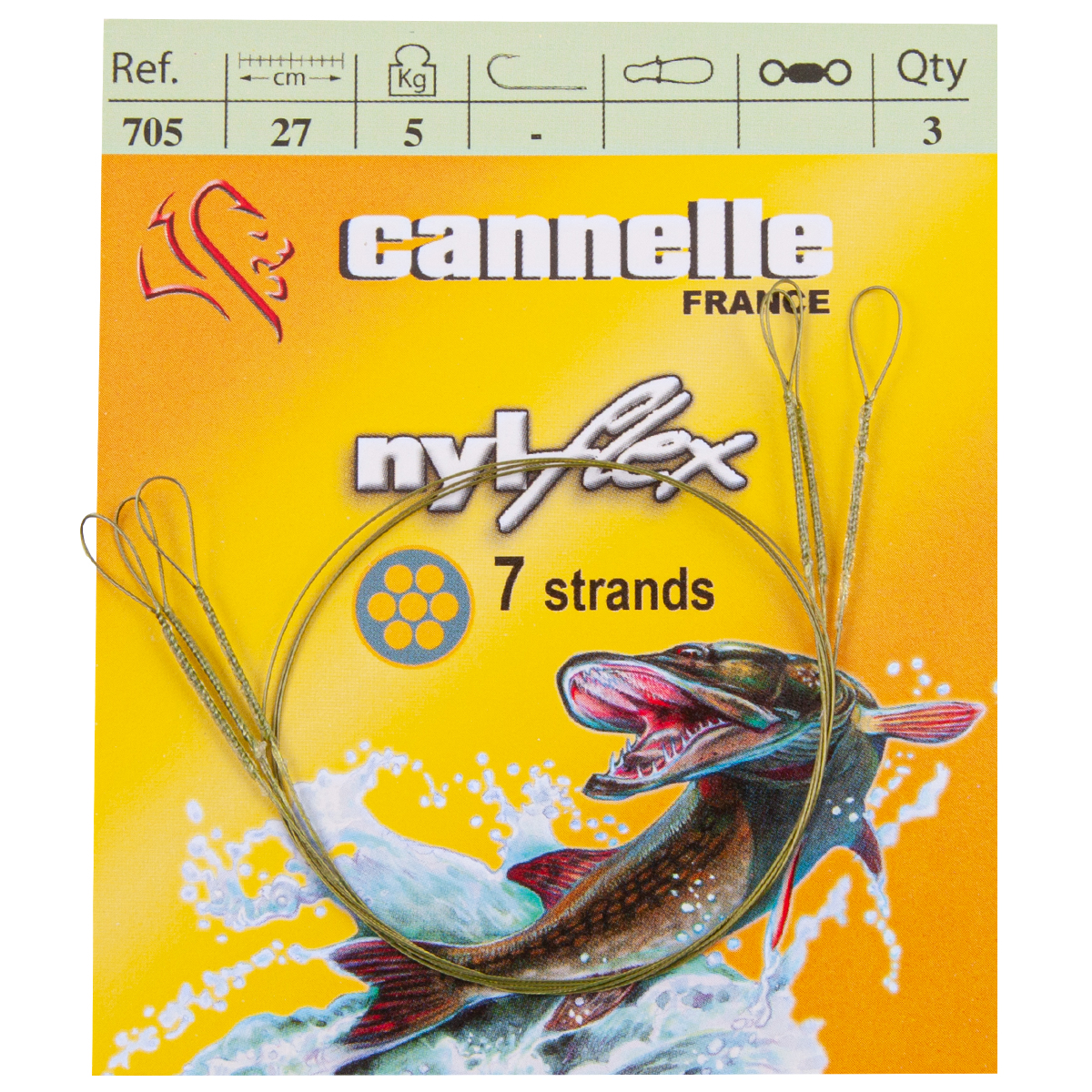 20 Mètres De Tresse Acier NYFLEX 709 – 130 LBS – Cannelle – Bas De Ligne