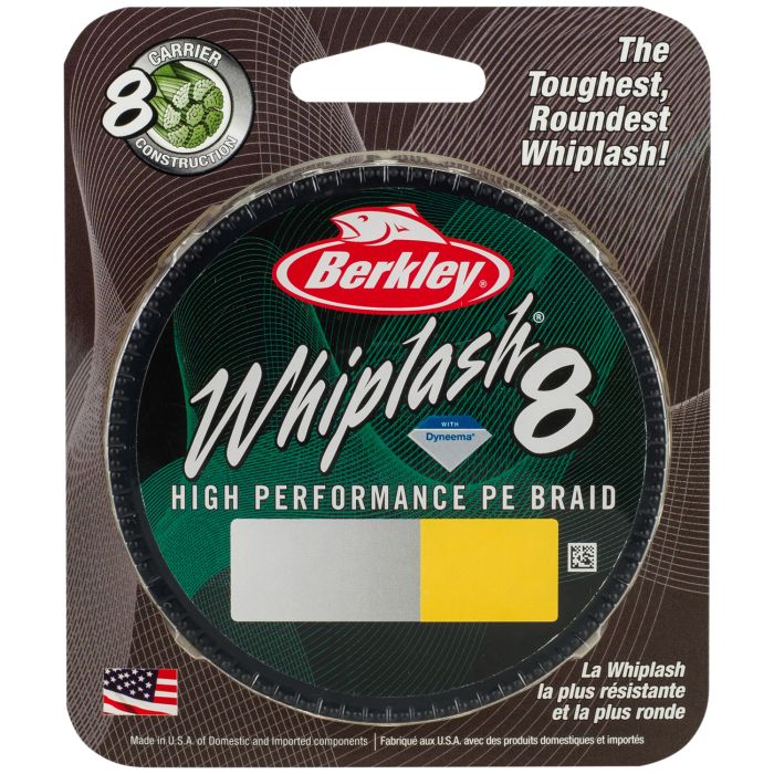 Berkley Whiplash 8 Braid Yellow 300m Packaging