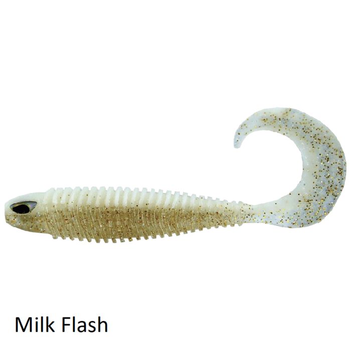 Chasebaits Curly Bait Lure Milk Flash