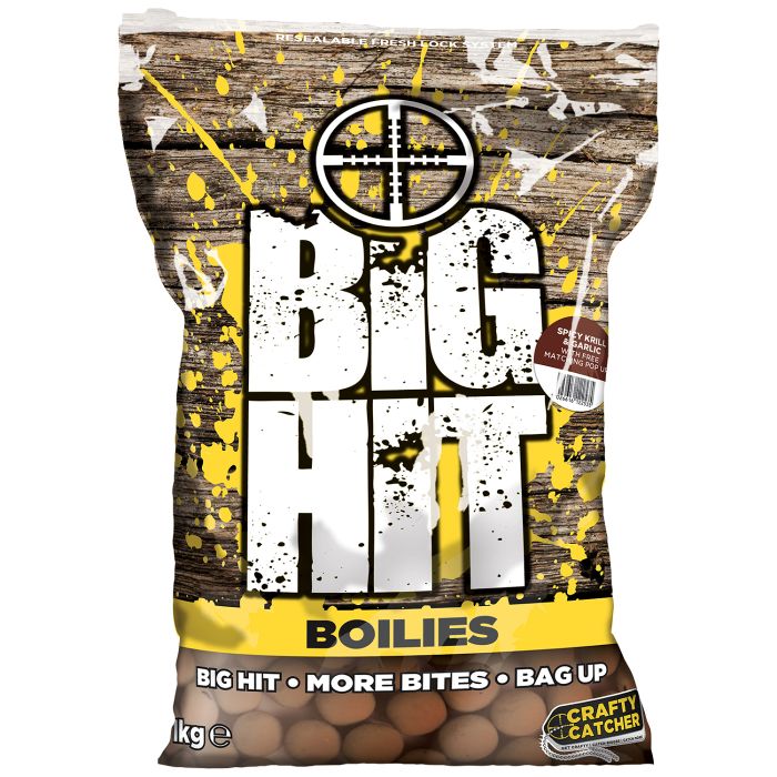 Crafty Catcher Big Hit Boilies 1kg Spicy Krill & Garlic
