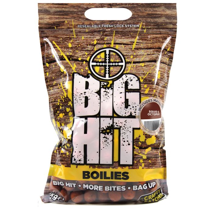 Crafty Catcher Big Hit Boilies 2kg Squid & Octopus