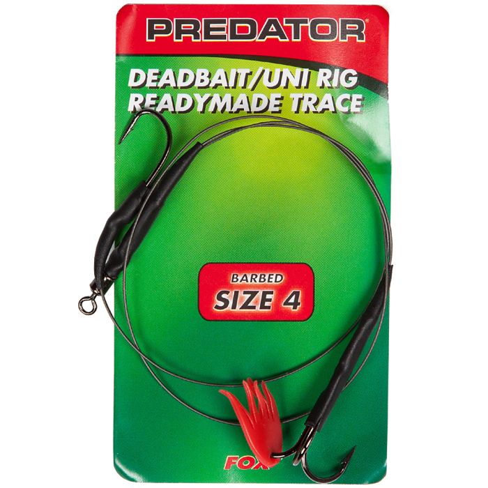 Fox Predator Deadbait Uni Rig Ready Made Trace 4 Barbed