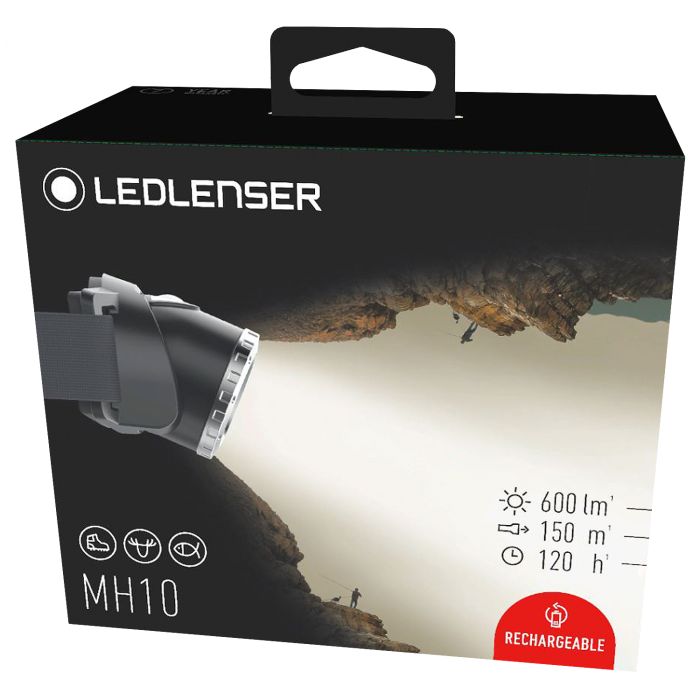 LED Lenser MH10 Rechargeable Headtorch Box