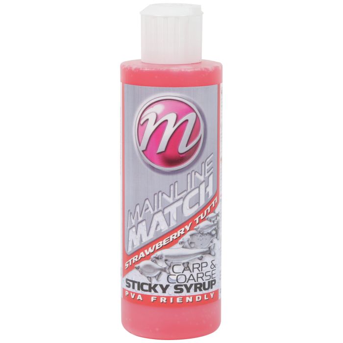 Mainline Match Carp & Coarse Sticky Syrups 250ml Strawberry Tutti