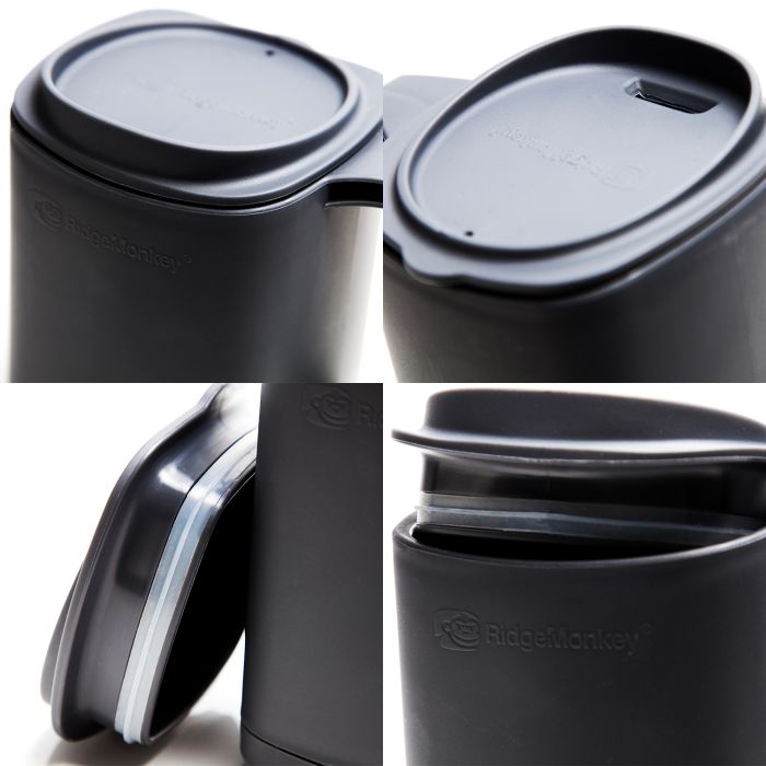 RidgeMonkey Thermo Mug Gunmetal Grey Close Ups