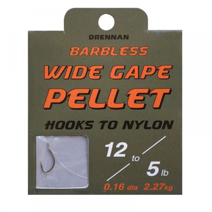 Drennan Wide Gape Pellet Hook to Nylon