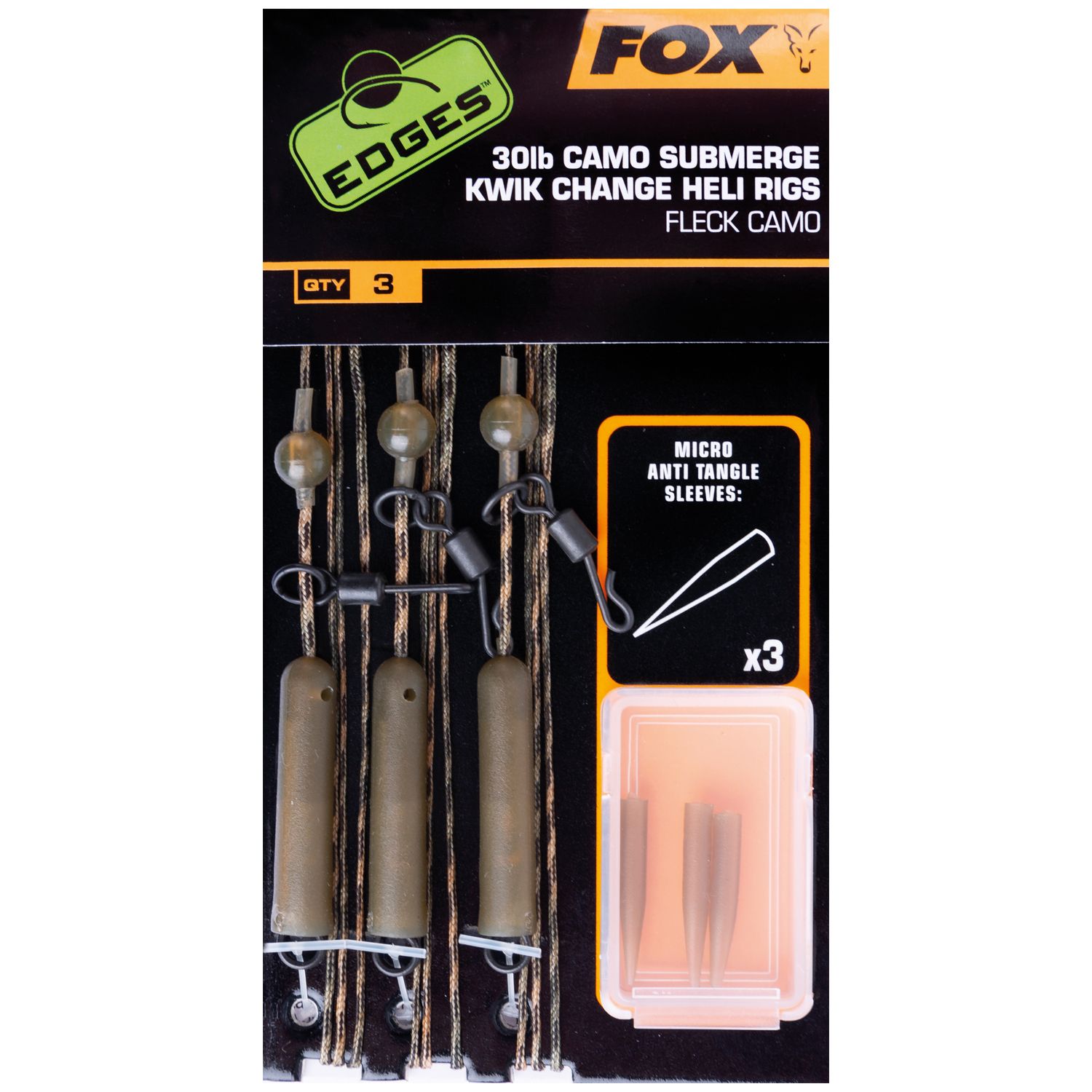 Fox Edges Camo Submerge Kwik Change Heli Rigs