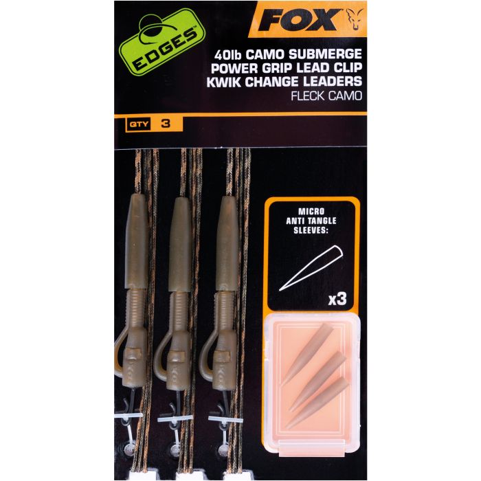 Fox Edges Camo Submerge Power Grip Lead Clip Kwik Change Leaders