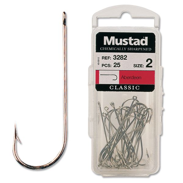 Gancho Mustad 2 Tamaño Aberdeen Ganchos De Pesca