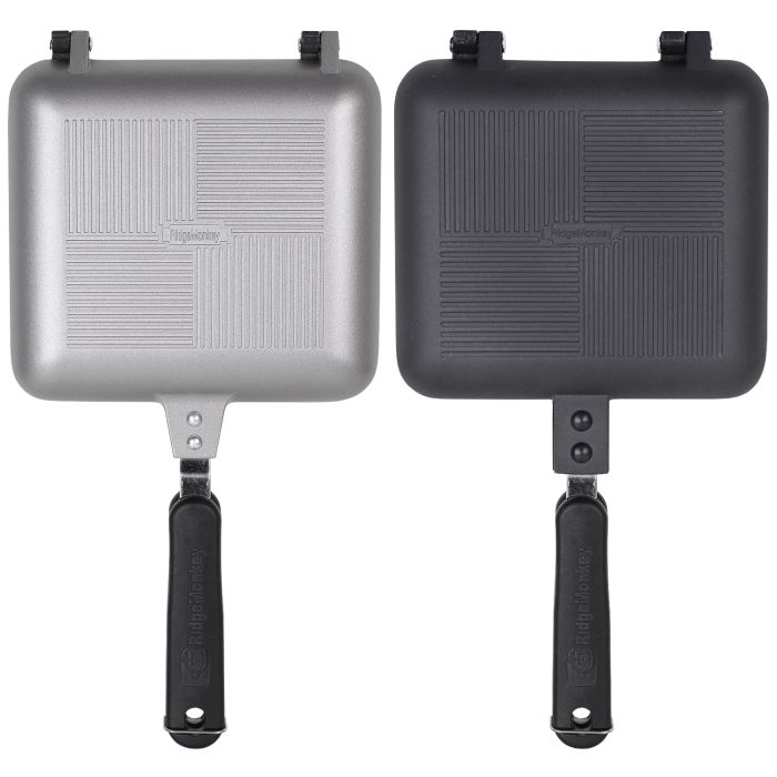 RidgeMonkey Deep Fill Sandwich Toaster XL with utensil MK2