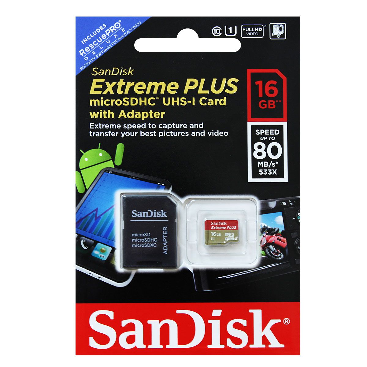 SanDisk Micro SD Card 16GB Extreme Plus