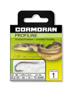 Cormoran Profiline Bronzed Eel Haak met Nylon 50cm