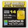 Preston Barbless Carp Hooks To Xtra Strong Nylon