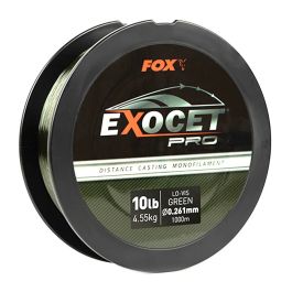 Fil De Pêche Fox Exocet Pro Leader 100m - Vert Lo-Vis, Résistance 15.9kg à 27.3kg