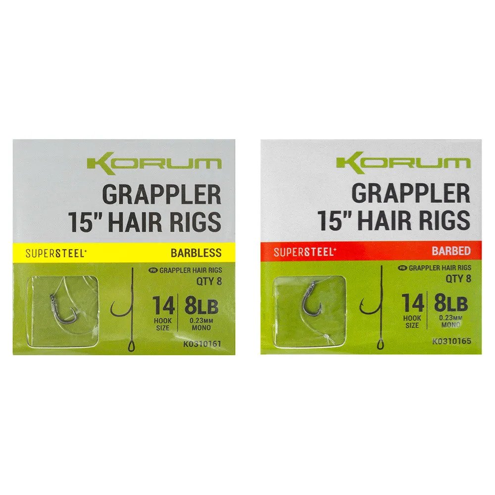 Korum Grappler Hair Rigs 15 Inch